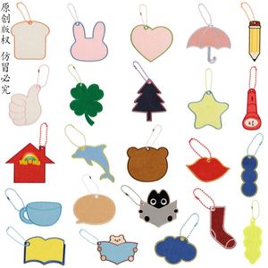 จี้ปักลายสไตล์เกาหลี DIY ป้ายชื่อผ้าสักหลาดแบบรีดติด ป้ายชื่อ ป้ายห้อยกระเป๋า พวงกุญแจ และสายคล้องกระเป๋า - Product Image 2