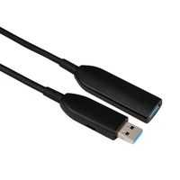 Kabel Data Serat Optik ADAMICU USB 3.0 Micro-B Konduktor Tembaga Solid Anti-Interferensi Selubung PVC 10M 50M Peralatan Panggung