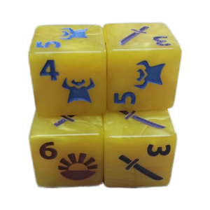 Mới lạ màu vàng Pearlescent DICE thiết lập tùy chỉnh Acrylic DICE với biểu tượng đặc biệt cho Tabletop chơi game - Product Image 2