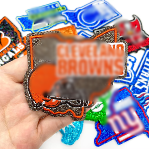 Écussons brodés thermocollants en forme de État pour le football américain : <span class=keywords><strong>Cleveland</strong></span> <span class=keywords><strong>Brown</strong></span>, Dolphin, Bengal, New York Giant - Product Image 6