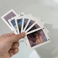 Film transparent réversible pour photos lumineuses et ombreuses, porte-carte PVC personnalisé créatif, carte postale artistique DIY, support cadeau pour voyages et fêtes