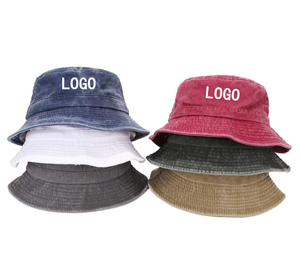 Sombrero de Pescador Retro con Bordado, 100% Algodón, Plegable, para Verano, Protección Solar - Product Image 1