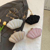 Tas Malam Bentuk Kerang Model Terbaru Populer, Tas Selempang Fashion, Cocok untuk Acara dan Pesta
