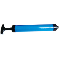 Pompe à main pour ballon de sport en plastique léger, économique, avec tuyau en caoutchouc de 10 cm, aiguille de gonflage et buse à air