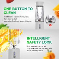 2024 Fabrieksmodel Draadloze Persoonlijke USB Oplaadbare Blender IJsvergruizer Mini Home USB 6 Bladen Sapcentrifuge Draagbare Fruitblender