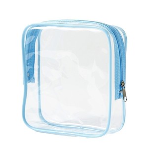Trousse de toilette portable en PVC transparent avec fermeture éclair, grande capacité, étanche, pour rangement de cosmétiques, forme rectangulaire, rangement domestique - Product Image 4
