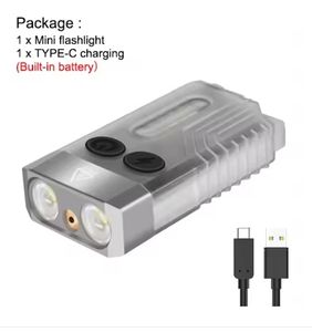 <span class=keywords><strong>Wurkkos</strong></span> V10 1000LM IPX4 porte-clés Rechargeable EDC lampe de poche fluorescente queue magnétique UV Buzzer type-c Camping lumière IP65 évalué - Product Image 6