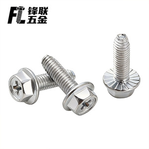 Fenglian 10.9 Grade Nickel Plated Hex Flange <b>Screws</b> Fully Threaded High Strength Construction Use - Product Image 3