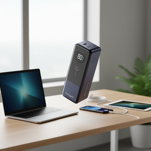 Batterie externe EnergyQC 27000mAh 120W PD à charge rapide USB C 3 ports pour téléphones, tablettes et ordinateurs portables - Product Image 2