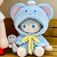 En gros Nouveau Jouet en peluche brodé super doux en coton PP, motif poupée mignonne Kpop avec vêtements de souris, couverture de confort d'anniversaire