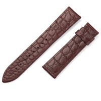 En stock, bracelet de montre en cuir d'alligator véritable double face, personnalisé en usine, luxe, 18 mm, 19 mm, 20 mm, 21 mm, 22 mm