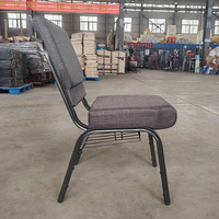 Chaises d'église rembourrées en gros, empilables et emboîtables, avec housse en tissu pour pasteur et église