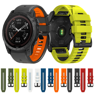 <span class=keywords><strong>Correa</strong></span> deportiva oficial de silicona Easyfit, <span class=keywords><strong>Correa</strong></span> <span class=keywords><strong>Quickfit</strong></span> de 22mm y 26mm para reloj <span class=keywords><strong>Garmin</strong></span> Fenix 7X 6X 7 Pro forerunner 965 Instinct 2x - Product Image 1