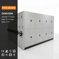 Système de rayonnage mobile intelligent personnalisé pour mobilier de bureau commercial, compresseur manuel, armoire de classement d'archives en acier ISO