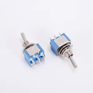 CNLEDA MTS-223 (ON)-OFF-(ON) 2A/5A 250Vac/125Vac Waterproof 6MM Mini DPDT 6Pin Toggle Switches