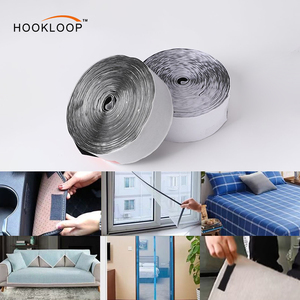 Wholesales 15 20 25 30mm Damage-Free Peel Off Removable Sticky Back Tape <strong>Hook</strong> <strong>and</strong> <strong>Loop</strong> Tape with Adhesive Back - Product Image 1