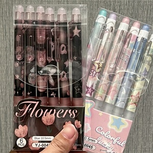 Baihang Press <strong>Erasable</strong> Gel <strong>Pen</strong> 0.5mm Plastic Crystal Blue/Pink/White Cartoon 0.5mm Writing Gel <strong>Pen</strong> - Product Image 3