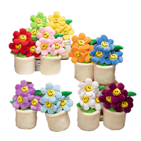 Jouets en peluche personnalisés mignons en forme de tournesols, plantes en pot créatives et adorables, peluches rembourrées pour la décoration de la maison, fabricant de jouets en peluche
