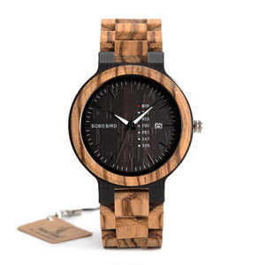 Reloj de Pulsera Casual para Hombre, Más Vendido, Entrega Rápida, Esfera Negra, Reloj de Madera para Hombre, Manecillas Luminosas - Product Image 2