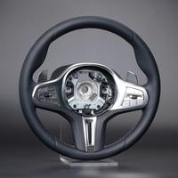   Volant en cuir avec garniture argentée pour clé, confort touring, fond plat, prise en main améliorée, remplacement pour la plupart des modèles
