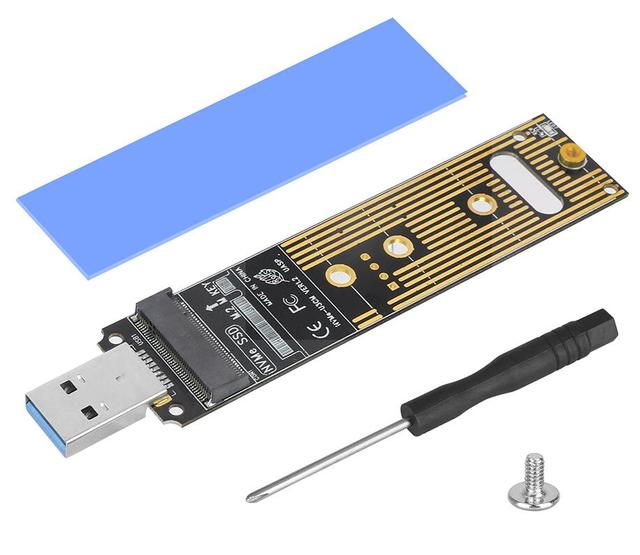 High Quality M.2 NVME NGFF SSD to USB 3.1 Adapter PCI-E to USB-A 3.0 Internal Converter Card With Chip JMS583