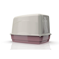 Bac à litière pour chat de qualité supérieure de conception italienne avec matériau PP durable, design hygiénique, accessoire de toilette fermé pour le nettoyage des animaux de compagnie