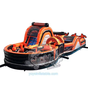 สนามเด็กเล่นเป่าลมแบบเป่าลมปราสาทกระโดดแบบสไลด์ในป่า - Product Image 1