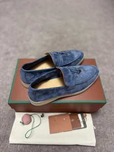 Zapatillas de Diseñador de Lujo, Zapatos Casuales de Gamuza, Antideslizantes, Clásicos, de Suela Plana, con Plantillas de Cuero para Oficina, Aptas para Otoño - Product Image 6