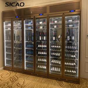 Étagères de cave à vin murales modernes personnalisées, design de cave à vin, étagères murales de bar, étagères suspendues pour spiritueux, armoire réfrigérée - Product Image 6