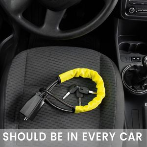 Verrou de volant antivol universel pour la plupart des voitures, véhicules de golf, verrou de ceinture de sécurité pour voiture - Product Image 4