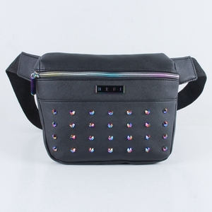 <span class=keywords><strong>Marsupio</strong></span> Casual da <span class=keywords><strong>donna</strong></span> con cintura colorato rivetti decorazione in <span class=keywords><strong>pelle</strong></span> PU chiusura a cerniera impermeabile custodia per telefono per ragazze - Product Image 1