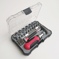 Ensemble de 35 embouts de tournevis à cliquet et douilles, porte-embouts de précision flexible, embouts CR-V pour l'entretien domestique