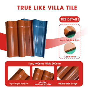 Échantillon Gratuit Tuiles de Toiture en Céramique Ondulées Carrées Modernes de 12 mm d'Épaisseur, Ignifuges, Imperméables, Résistantes au Vent, Garantie Plus de 5 Ans, <span class=keywords><strong>Villa</strong></span> - Product Image 5