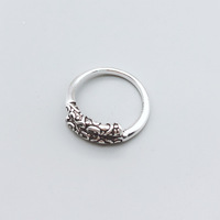 Bague d'ouverture en argent sterling 925, incantation rétro, personnalité féminine, nouvelle tendance, ornement, article cool, fille, tout assorti