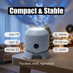 Proyector LED Giratorio Dinámico Recargable, Luz <span class=keywords><strong>de</strong></span> Ambiente con Brillo Ajustable y Rotación <span class=keywords><strong>de</strong></span> 360°, Decoración para Dormitorio - Product Image 6