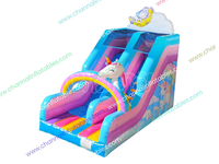 Toboggan gonflable licorne nuage arc-en-ciel avec échelle d'escalade, château gonflable, jouets de parc d'attractions extérieur personnalisés pour enfants, location