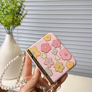 Flower Pattern Artificial Leather Wallet Phone Case with <b>Card</b> Holder for HUAWEI purax Ins Style <b>Embossing</b> Design - Product Image 4
