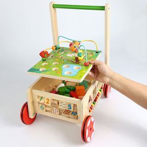 Cubo de Actividades de Madera 9 en 1 <span class=keywords><strong>para</strong></span> Niños de 1 Año en Adelante, <span class=keywords><strong>Carrito</strong></span> de Empuje <span class=keywords><strong>con</strong></span> Bloques, Andador de Madera <span class=keywords><strong>para</strong></span> Bebés <span class=keywords><strong>con</strong></span> Laberinto de Cuentas - Product Image 5
