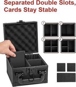 <span class=keywords><strong>Caja</strong></span> <span class=keywords><strong>de</strong></span> Almacenamiento para Tarjetas Graduadas, Estuche <span class=keywords><strong>de</strong></span> Aluminio para 56+ Tarjetas - Product Image 2