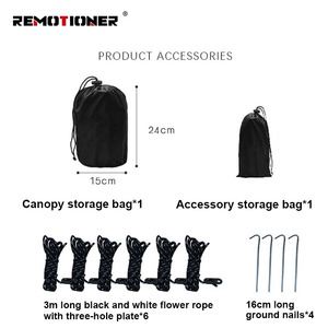 Carpa <span class=keywords><strong>para</strong></span> acampar al aire libre, lona impermeable de nailon 210T, equipo ligero de supervivencia <span class=keywords><strong>para</strong></span> acampar - Product Image 5