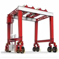 Grue portique sur pneus de 10 tonnes RTG avec commande PLC à distance pour les zones de conteneurs et les parcs logistiques