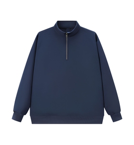Sudadera personalizada de forro polar con cierre de cremallera, cuello alto y logotipo bordado en el pecho para colecciones de marcas. - Product Image 1