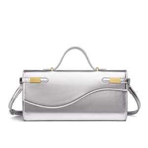 Nouvelle <span class=keywords><strong>Pochette</strong></span> Longue Imprimé Palmiers Tendance, Mini Sac à Main Couleur Unie Première Génération, Sac de Soirée pour Femme - Product Image 2