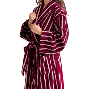 Peignoirs en coton éponge <span class=keywords><strong>de</strong></span> luxe Peignoir en coton rayé coloré <span class=keywords><strong>personnalisé</strong></span> Peignoir en jacquard super absorbant Peignoir Robes <span class=keywords><strong>de</strong></span> <span class=keywords><strong>chambre</strong></span> - Product Image 3