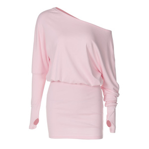 Abito Casual da donna stile moda autunno nuovo colletto obliquo a <span class=keywords><strong>maniche</strong></span> <span class=keywords><strong>lunghe</strong></span> - Product Image 5