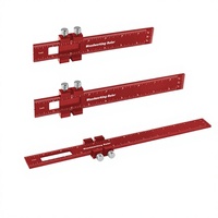 Règle de traçage multifonctionnelle en aluminium en forme de T avec laser de mesure indirecte pour la menuiserie
