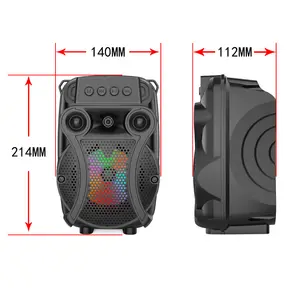 Neuer LED-Licht zylinder Lautsprecher Subwoofer Karaoke mit Mikrofon Drahtloser Bluetooth-Lautsprecher Home Audio