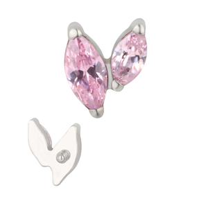 Usine De Mode Bijoux Titane 16G Anneau À Lèvres Cartilage 2 CNC Ensemble Marquise CZ Fileté À L'intérieur Labret Piercing Top En Gros - Product Image 5