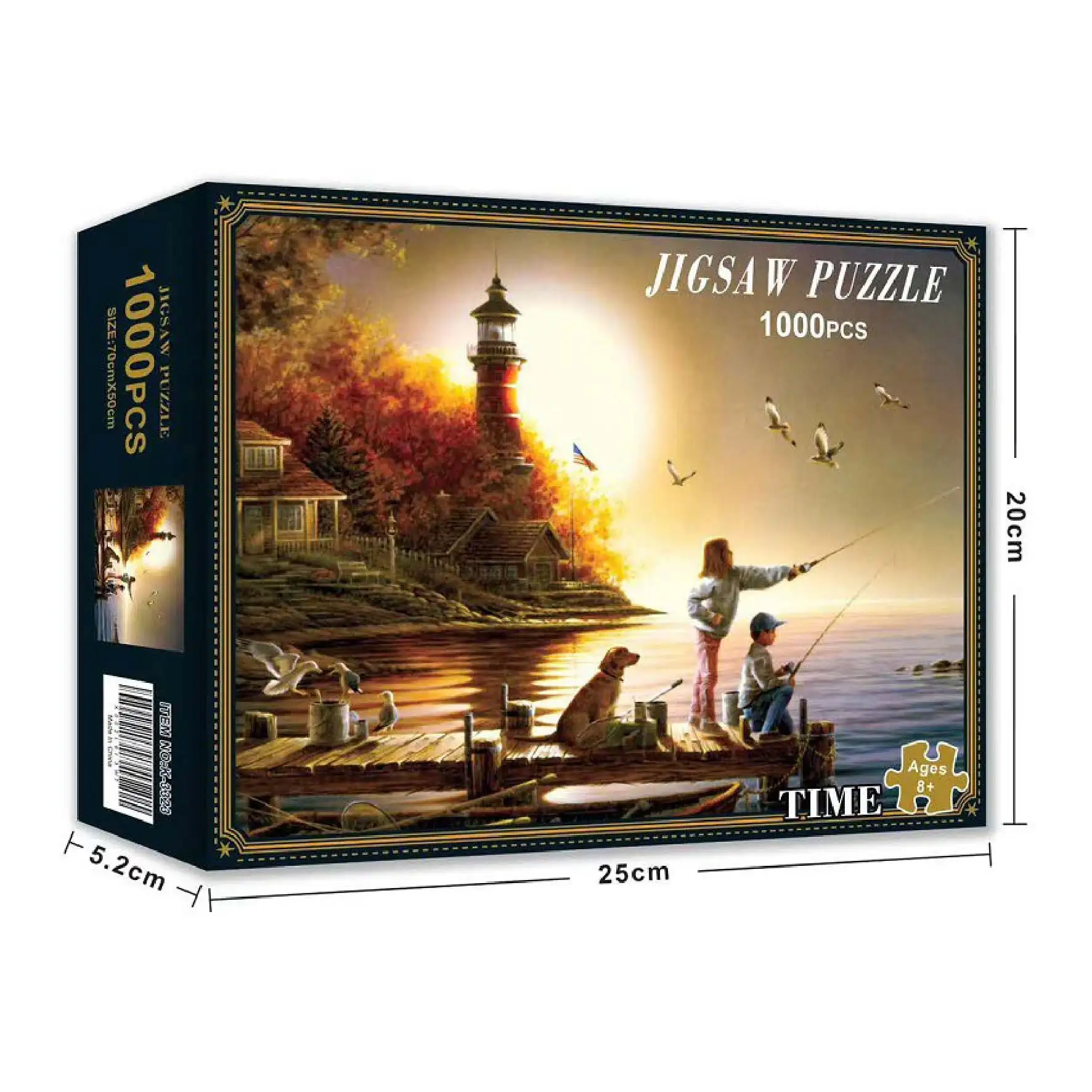 OEM buon natale duro cartone 1000 pezzi adulti puzzle migliore qualità puzzle gioco a casa 500 pezzi puzzle