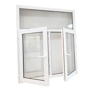 European style ventanas de pvc and upvc frame profile clear glass windows designs